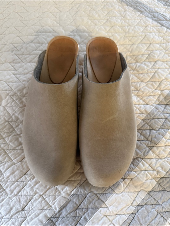 Bryr Shoes - Bryr Women's Neutral Suede Slip-On Mules - Gray (38)